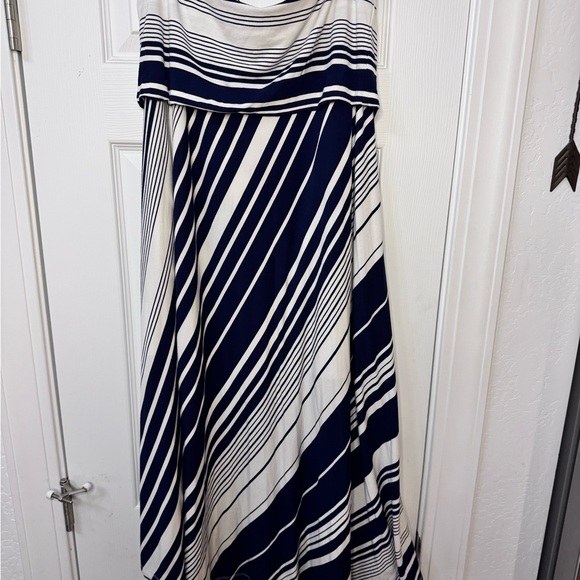 Chelsea & Theodore Dresses & Skirts - Chelsea & Theodore Navy and White Striped Maxi